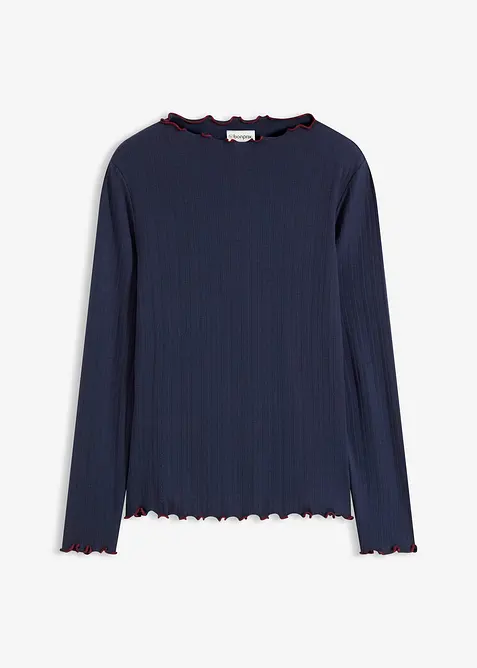Geripptes Langarmshirt, bonprix