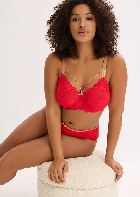 Soutien-gorge minimiseur avec lani&egrave;res brillantes, bonprix