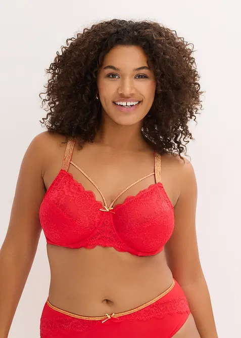 Soutien-gorge minimiseur avec lani&egrave;res brillantes, bonprix