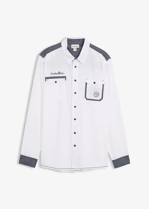 Langarmhemd aus reiner Baumwolle, bonprix