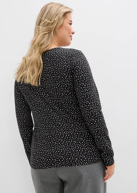 Langarmshirt (2er Pack) aus Baumwoll-Elasthan Mix, bonprix