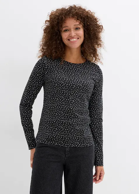 Langarmshirt (2er Pack) aus Baumwoll-Elasthan Mix, bonprix