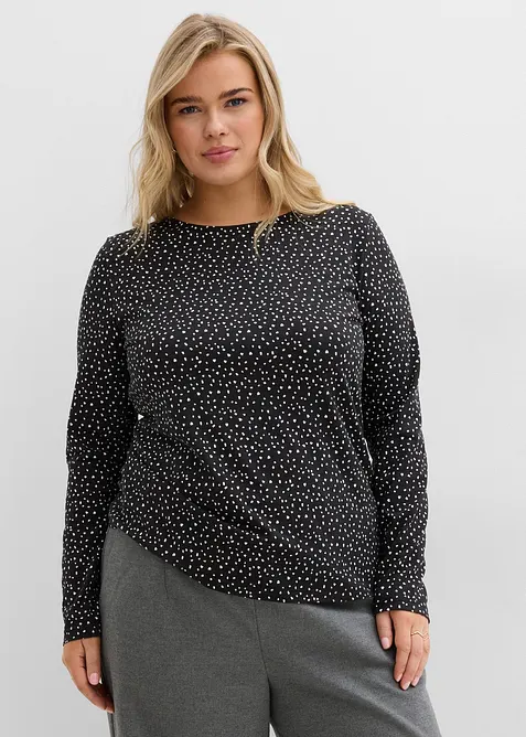 Langarmshirt (2er Pack) aus Baumwoll-Elasthan Mix, bonprix