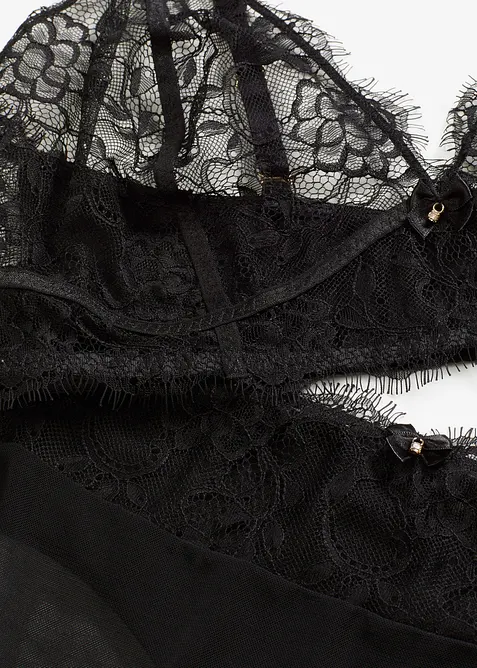 Brassi&egrave;re et string taille haute ouvert (ens. 2 pces), bonprix