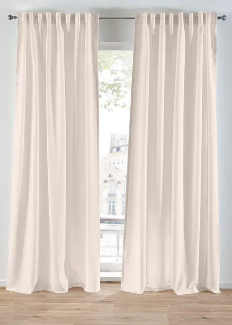 Lot de 2 voilages en polyester recycl&eacute;, bonprix
