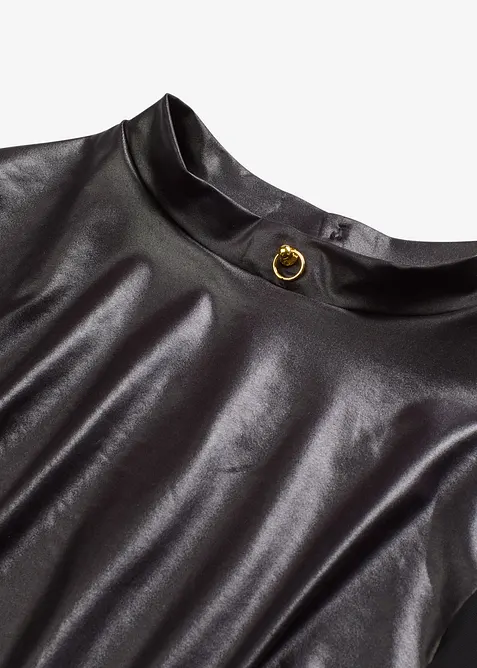 Body-string wet look ouvert, bonprix