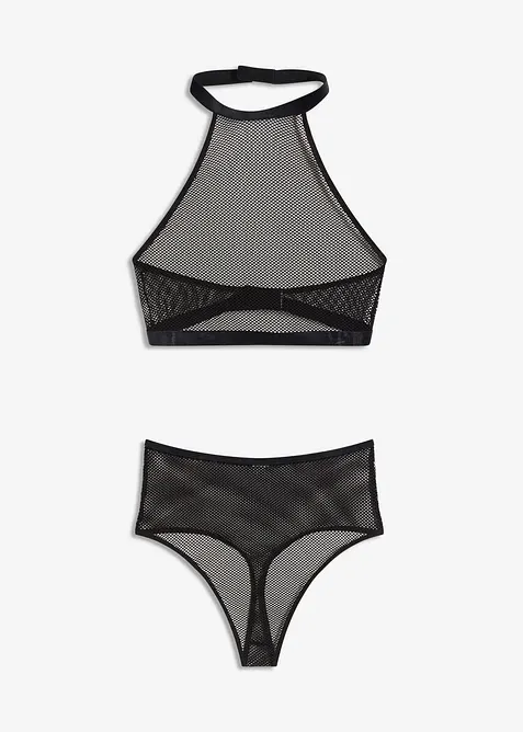 Bralette dos nu et string taille haute (ens. 2 pces), bonprix