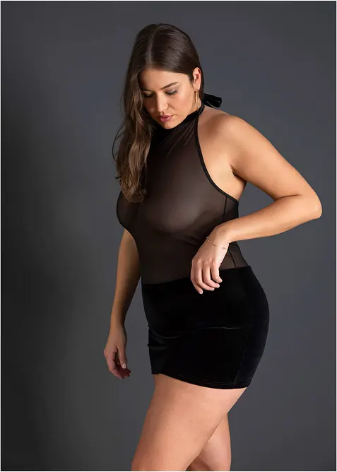 Robe dos nu avec velours, bonprix