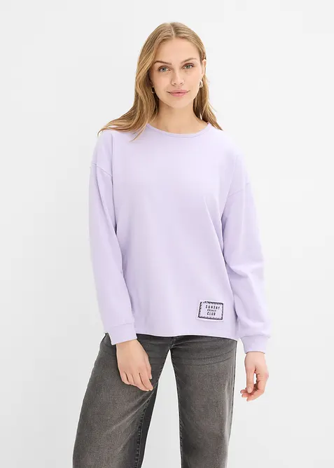 Sweatshirt aus Baumwoll-Mix mit Vokuhila Saum, bonprix