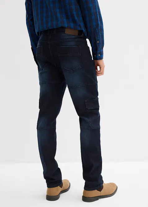 Slim Fit Cargo-Stretch-Jeans, Straight, bonprix