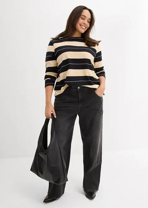 Jean large taille mi-haute, bonprix