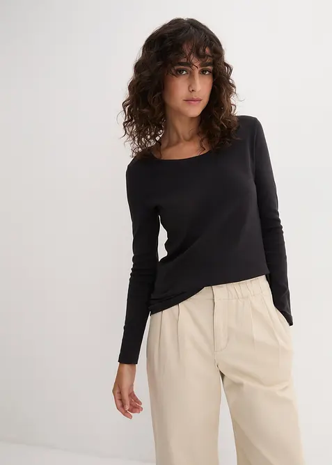 Langarmshirt aus reiner Bio-Baumwolle, bonprix