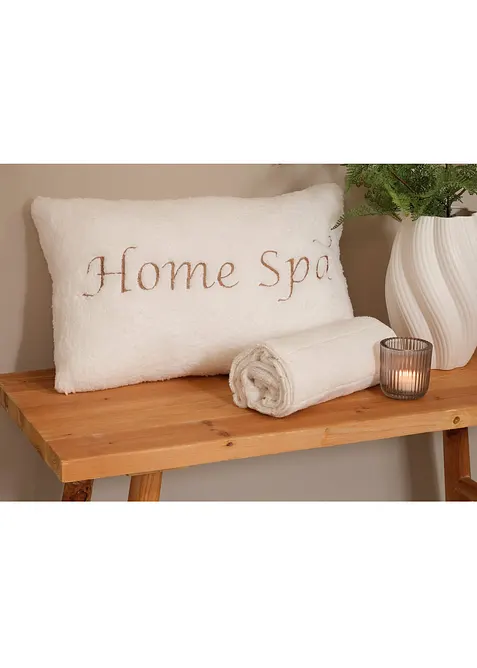 Coussin d&eacute;co en tissu sherpa moelleux, bonprix