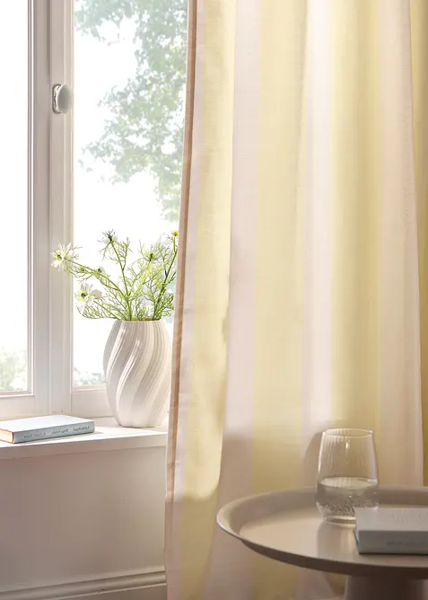 Vorhang mit Streifen und recyceltem Polyester, auch in extra lang (1er Pack), bonprix