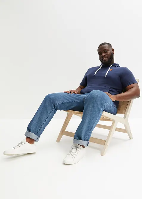 Sweat &agrave; capuche, manches courtes, bonprix