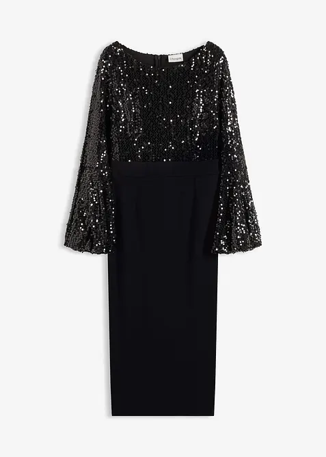 Midikleid mit Pailletten, bonprix