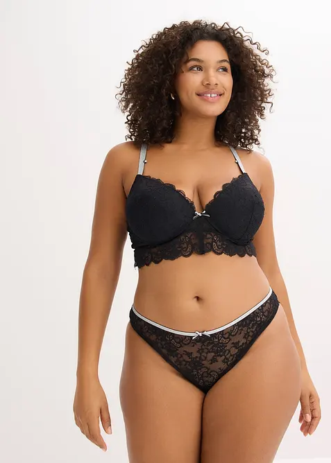 Soutien-gorge &agrave; coques et lani&egrave;res brillantes amovibles, bonprix