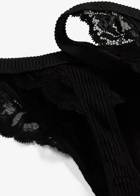 Tanga String mit weicher Rippe, bonprix