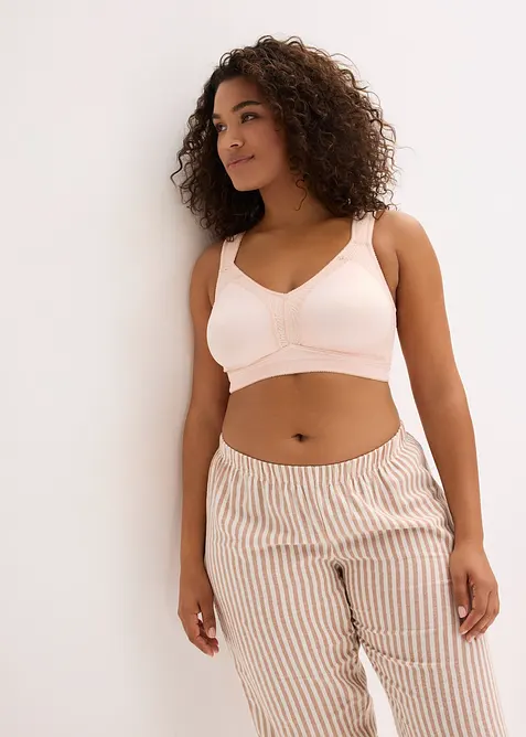 Soutien-gorge grand maintien sans armatures, bretelles rembourr&eacute;es, bonprix