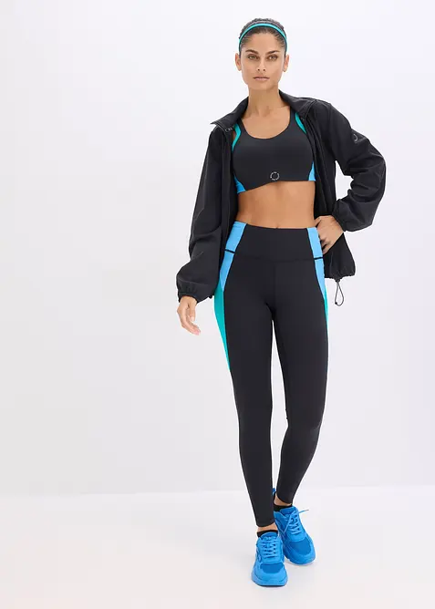 Legging de sport confortable &agrave; bande contrastante, s&eacute;chage rapide, bonprix