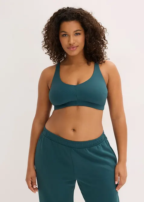 Soutien-gorge de sport en mati&egrave;re c&ocirc;tel&eacute;e, maintien l&eacute;ger, bonprix