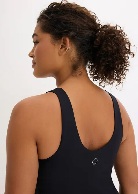 Sport-BH Top mit mittlerem Halt und baumwollartigem Griff, bonprix