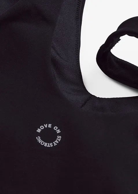 Sport-BH Top mit mittlerem Halt und baumwollartigem Griff, bonprix