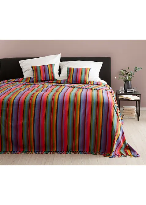 Lot de 2&nbsp;housses de coussin ray&eacute;es, bonprix