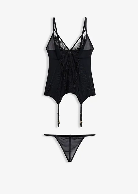 Corsage mit Strapshaltern und String (2-tlg.Set), bonprix