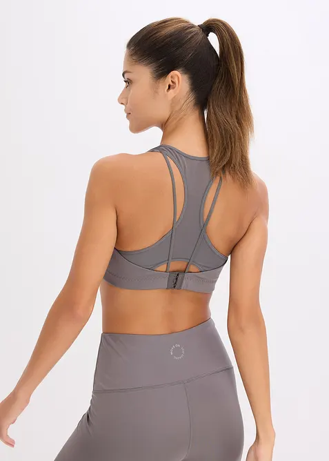 Soutien-gorge de sport l&eacute;g&egrave;rement brillant, maintien mod&eacute;r&eacute;, bonprix