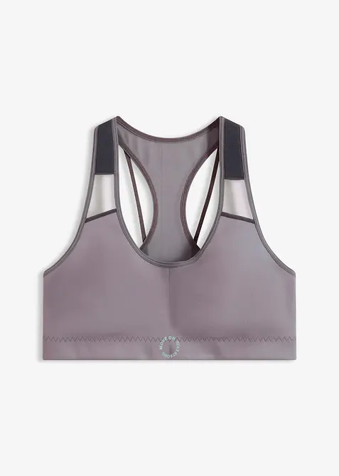 Soutien-gorge de sport l&eacute;g&egrave;rement brillant, maintien mod&eacute;r&eacute;, bonprix