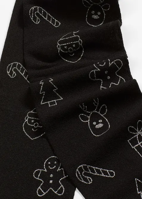 Collant &agrave; imprim&eacute; de No&euml;l brillant, bonprix