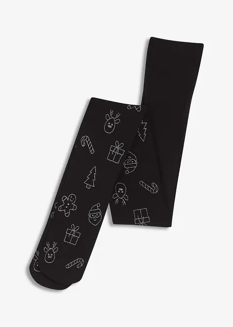 Strumpfhose mit Glitzer-Weihnachtsprint 40 DEN, bonprix