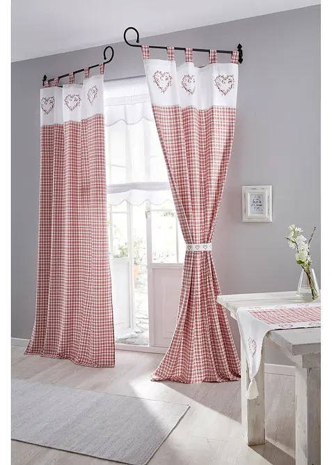 Bio Baumwoll Vorhang mit Raffhalter (1er Pack), bonprix