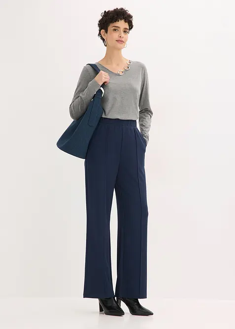 T-shirt manches longues d&eacute;tails &oelig;illets, bonprix