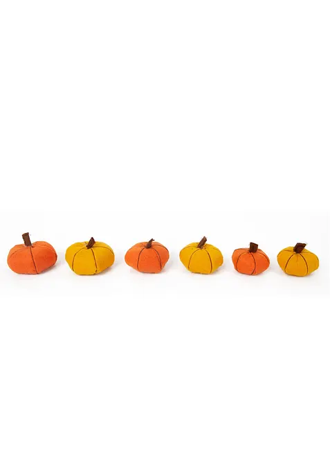 Objet déco lot de 6 citrouilles, bonprix