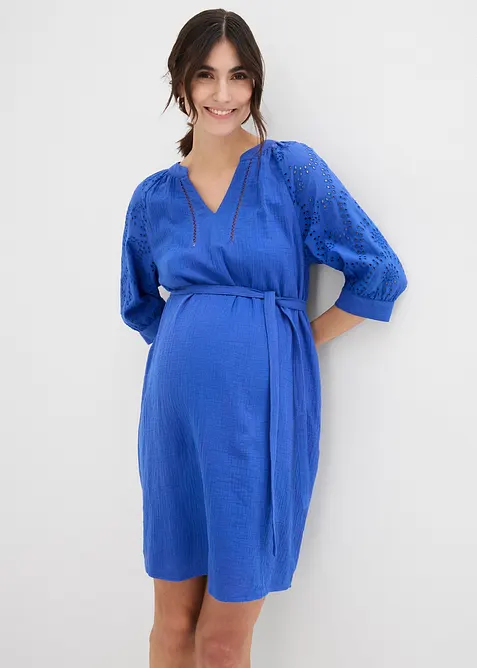 Umstandskleid aus reinem Baumwoll- Musselin, bonprix