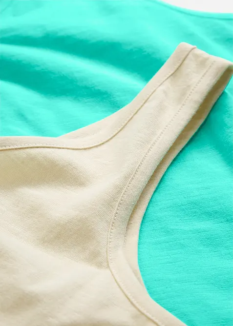Tanktop  aus reiner Bio-Baumwolle (2er Pack), bonprix