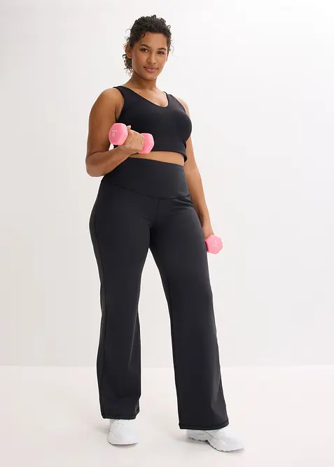 Legging de sport en mati&egrave;re toucher coton, coupe droite, bonprix