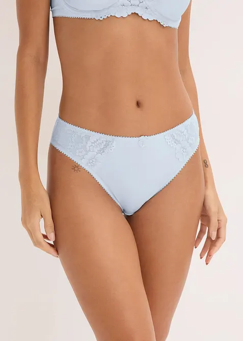 Slip mit zarter Spitze (2er Pack), bonprix