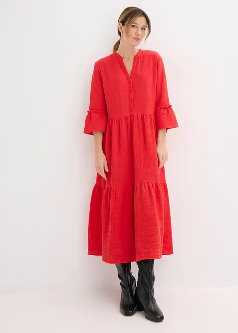 Maxikleid aus weichem Musselin, bonprix