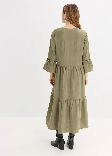 Maxikleid aus weichem Musselin, bonprix