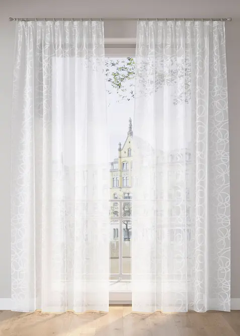 Gardine mit Druck mit recyceltem Polyester (1er Pack), bonprix