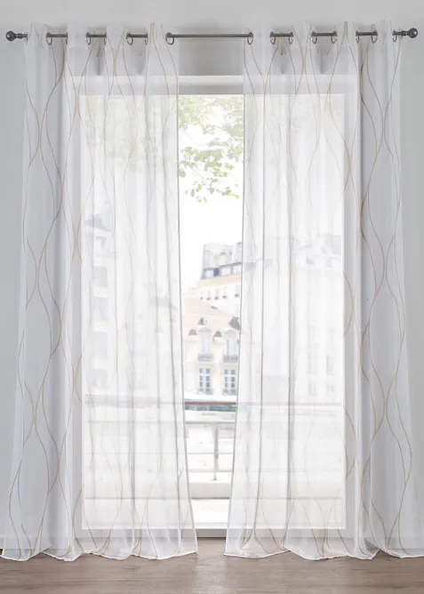 Gardine mit Wellen, auch in extralang (1er Pack), bonprix