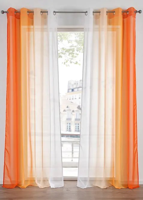 Gardinen aus leichtem Voile, auch in extra lang (2er Pack), bonprix