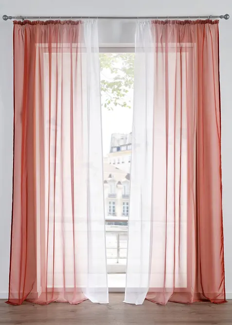 Gardinen aus leichtem Voile, auch in extra lang (2er Pack), bonprix