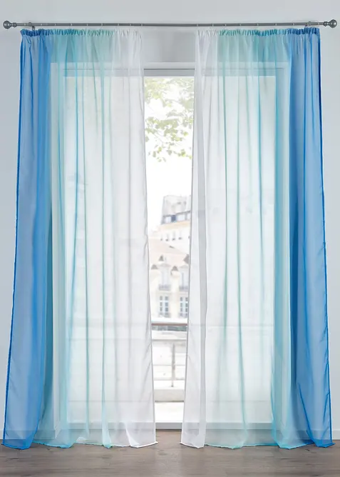 Gardinen aus leichtem Voile, auch in extra lang (2er Pack), bonprix