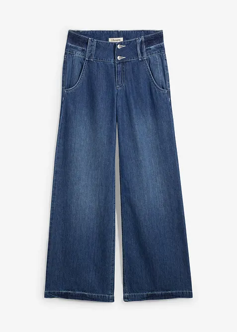 Wide-Leg-Jeans Mid Waist, Super Soft, bonprix