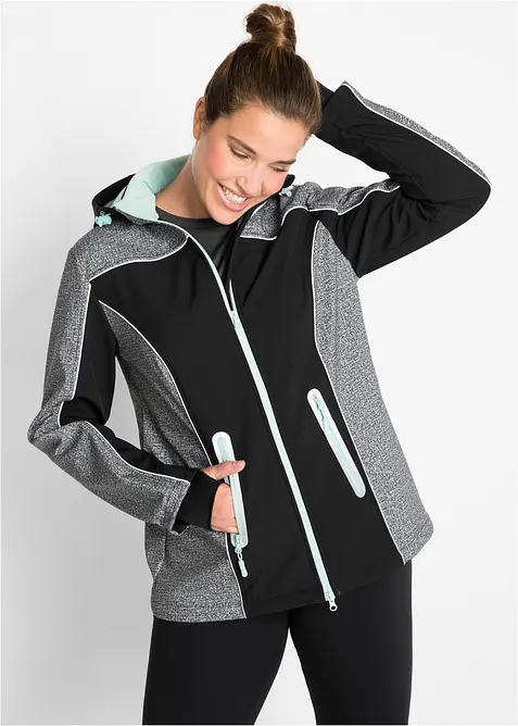 wasserabweisende Softshelljacke mit reflektierenden Details, bonprix