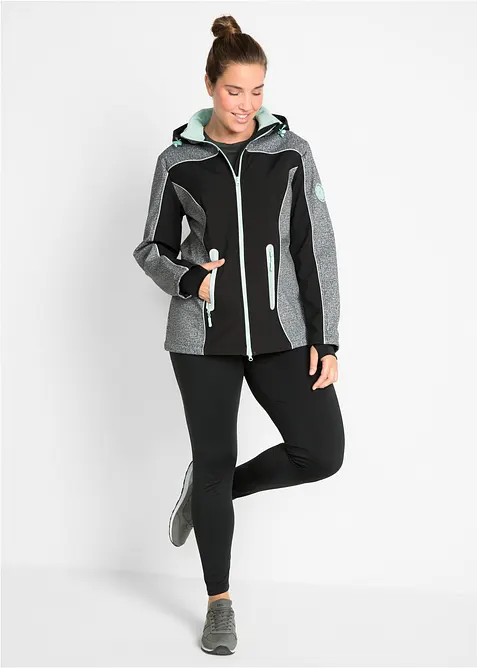 wasserabweisende Softshelljacke mit reflektierenden Details, bonprix